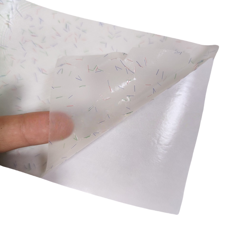 Transparent Color Fiber Eggshell Sticker Material