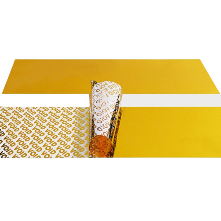 Glossy Gold VOID Sticker Material
