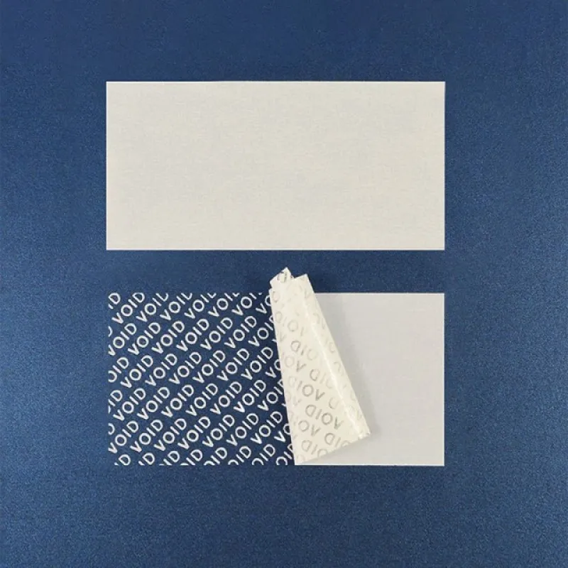 38# White Partial Transfer VOID Sticker Material Thumbnail