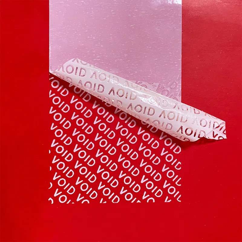 38# White Partial Transfer VOID Sticker Material Thumbnail