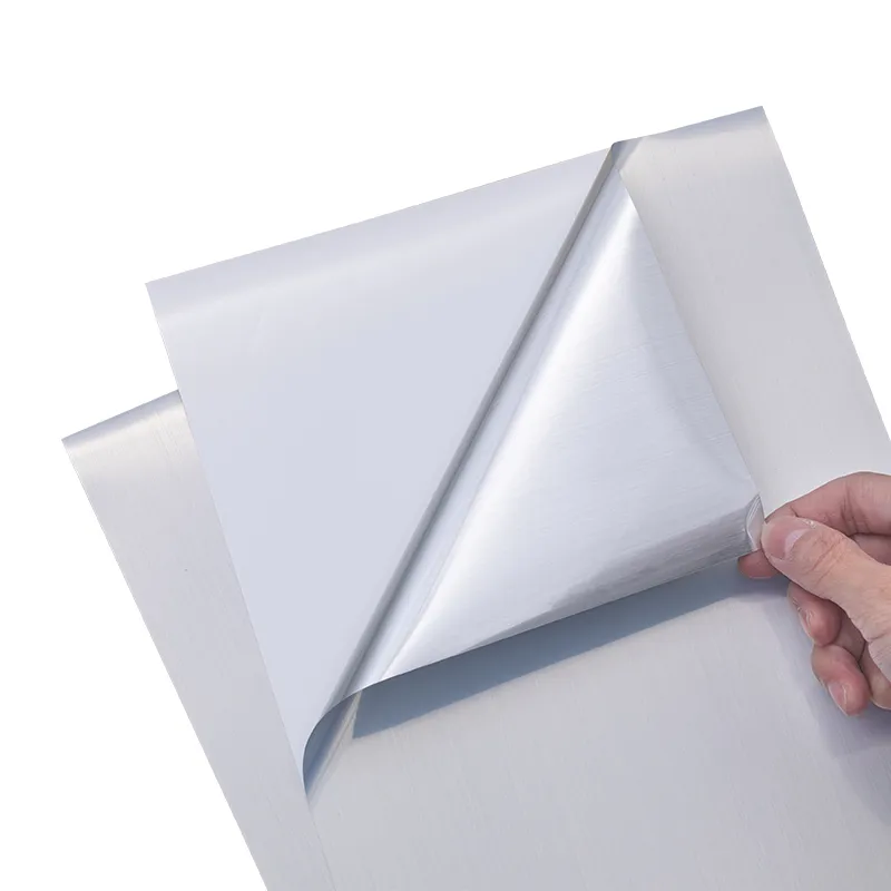 Brushed Silver Vinyl Sticker Paper for Inkjet Printer