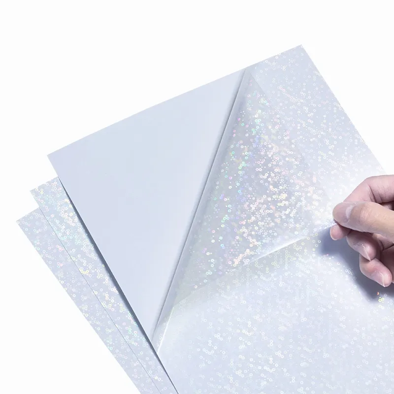 Circle Holographic Transparent Inkjet Sticker Paper
