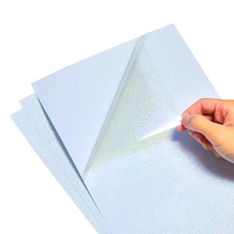 Fine Dot Holographic Transparent Inkjet  Sticker Paper