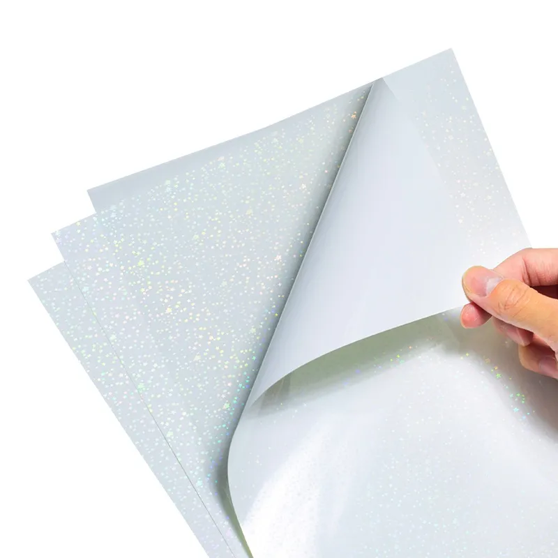 Five-pointed Star Holographic Transparent Inkjet Sticker Paper