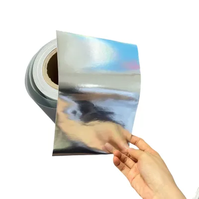 Glossy Silver Eggshell Sticker Material