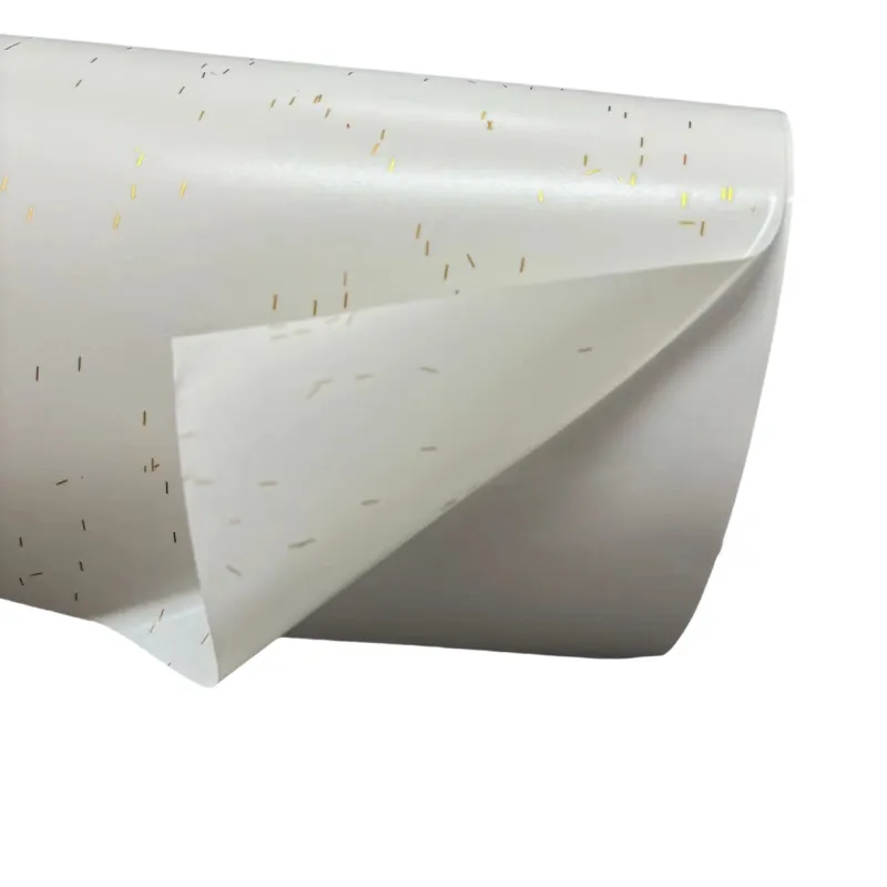 Golden Fiber Eggshell Sticker Material