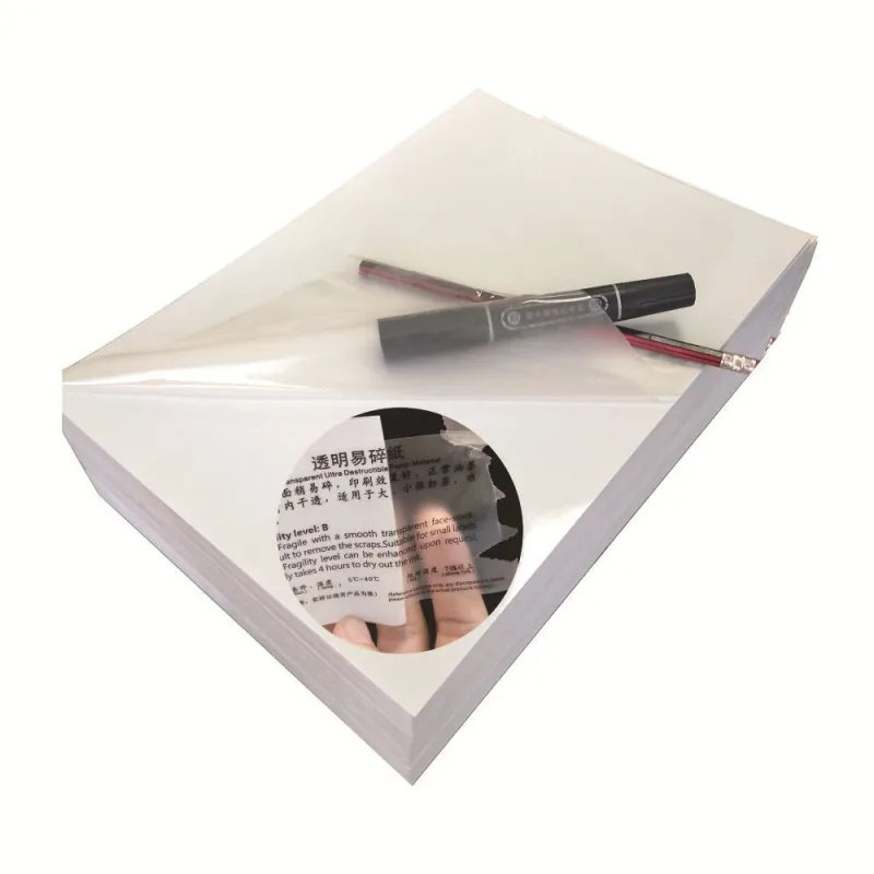 Laser Printable Transparen Eggshell Sticker Paper