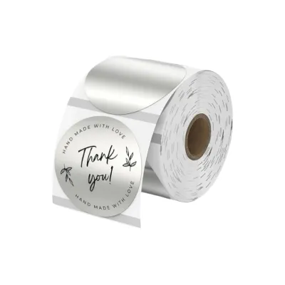 Matte Silver Thermal Polyester Label Sticker Material 