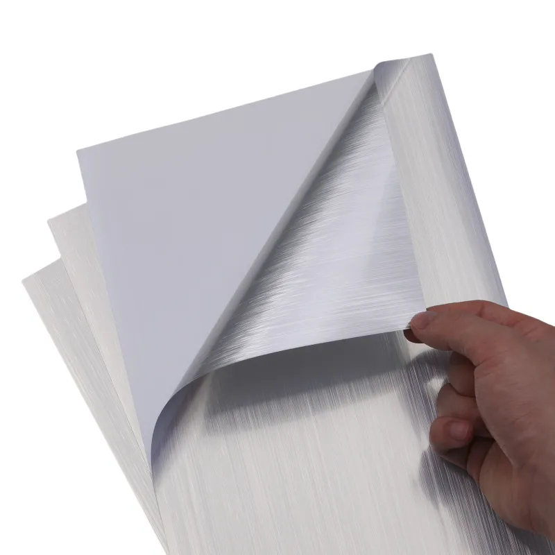 Platinum Brushed Vinyl Sticker Paper for Inkjet Printer