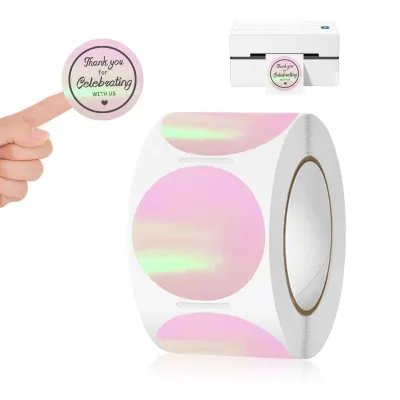 Rainbow Thermal Polyester Label Sticker Material 