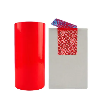 Red VOID Sticker Material