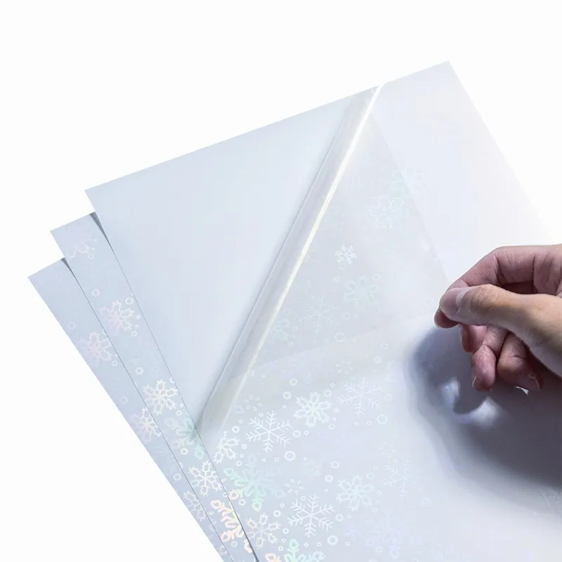 Snowflak Holographic Transparent Inkjet Sticker Paper