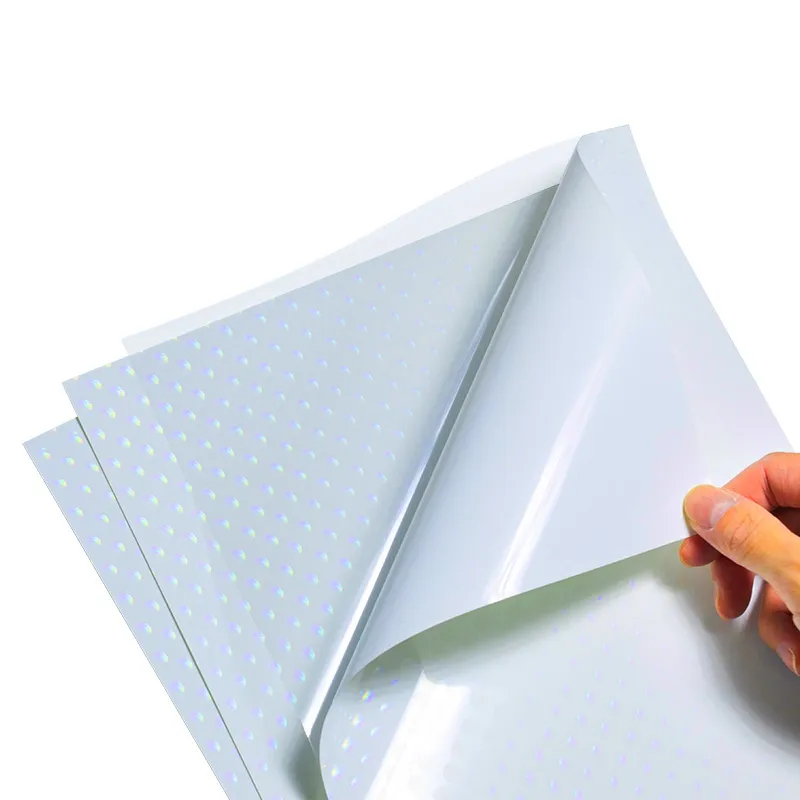 Water Drop Holographic Transparent Inkjet Sticker Paper