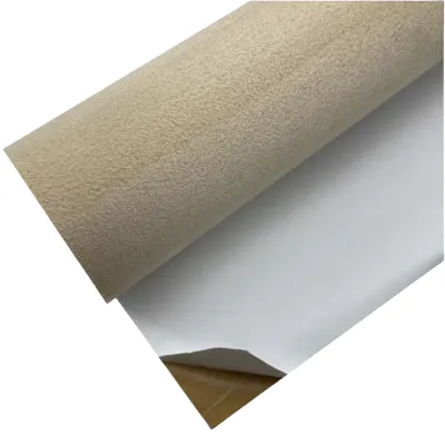 Beige Deerskin Flannel Adhesive Material