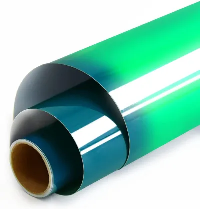 Dark Green Turns Light Green Thermochromic Vinyl Adhesive Material