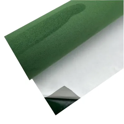 Green Deerskin Flannel Adhesive Material