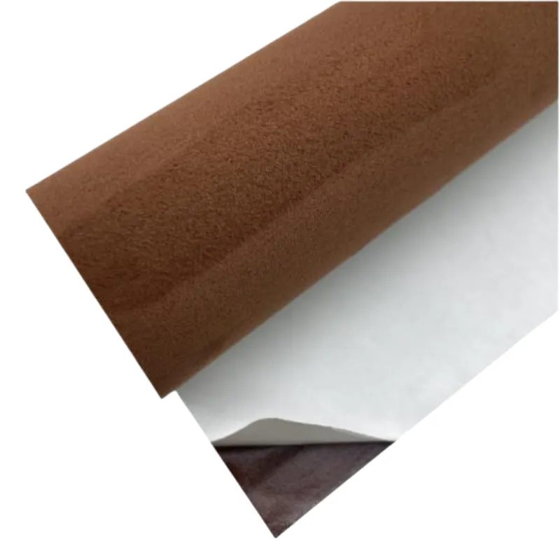 Light Brown Deerskin Flannel Adhesive Material