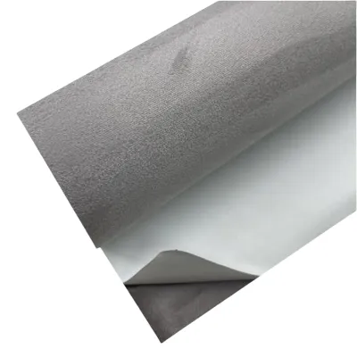 Light Gray Deerskin Flannel Adhesive Material