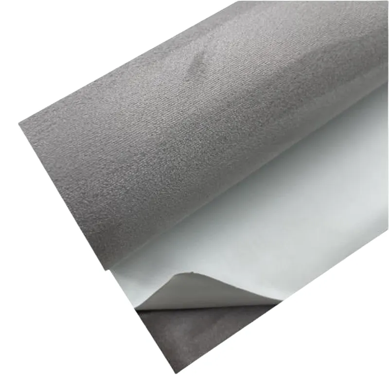 Light Gray Deerskin Flannel Adhesive Material