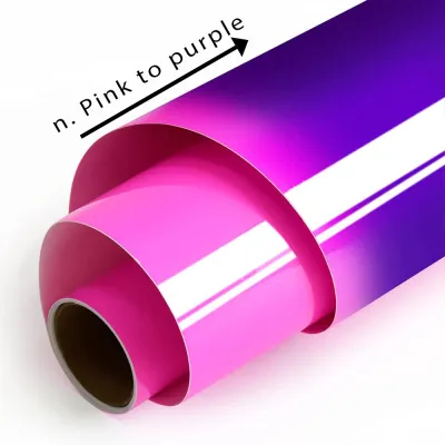 Pink To Purple Cold Sensitive Color Changing Vinyl Material