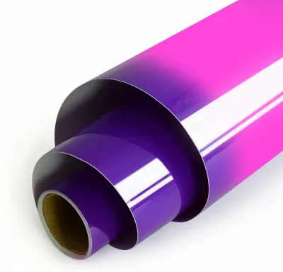 Purple Turns Rose Red Thermochromic Vinyl Adhesive Material