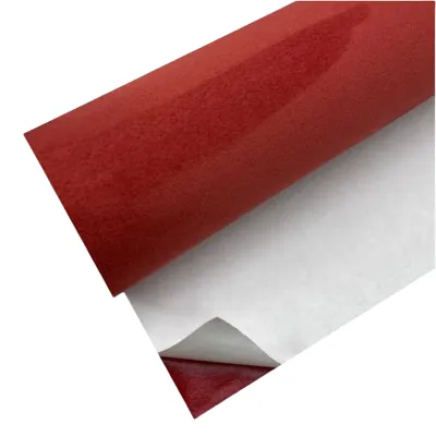 Red Deerskin Flannel Adhesive Material
