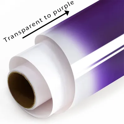 Transparent To Purple Cold Sensitive Color Changing Vinyl Material
