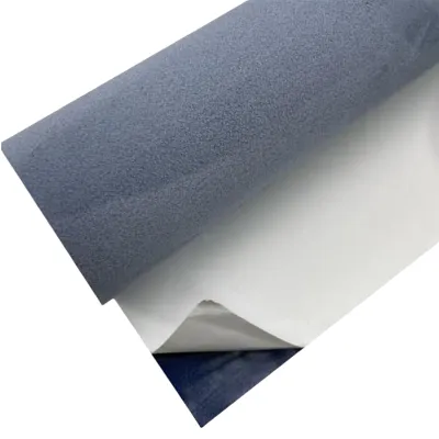 Wathet Deerskin Flannel Adhesive Material