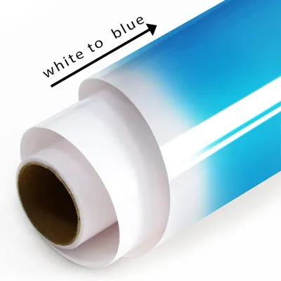 White To Blue Cold Sensitive Color Changing Vinyl Material