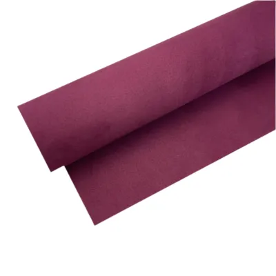 Wine Red Deerskin Flannel Adhesive Material