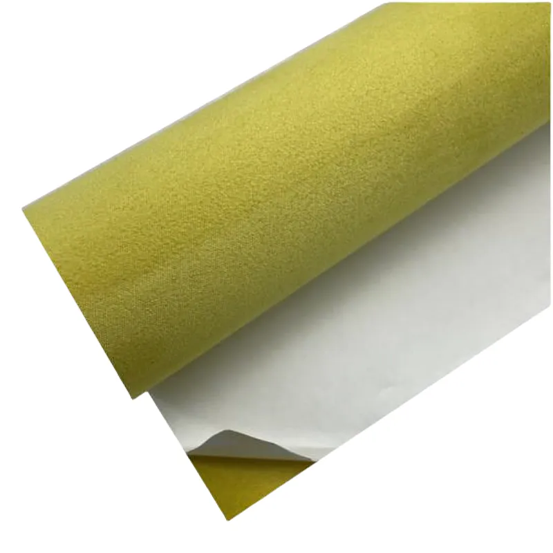 Yellow Deerskin Flannel Adhesive Material