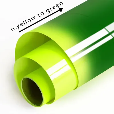 Yellow To Green Cold Sensitive Color Changing Vinyl Material